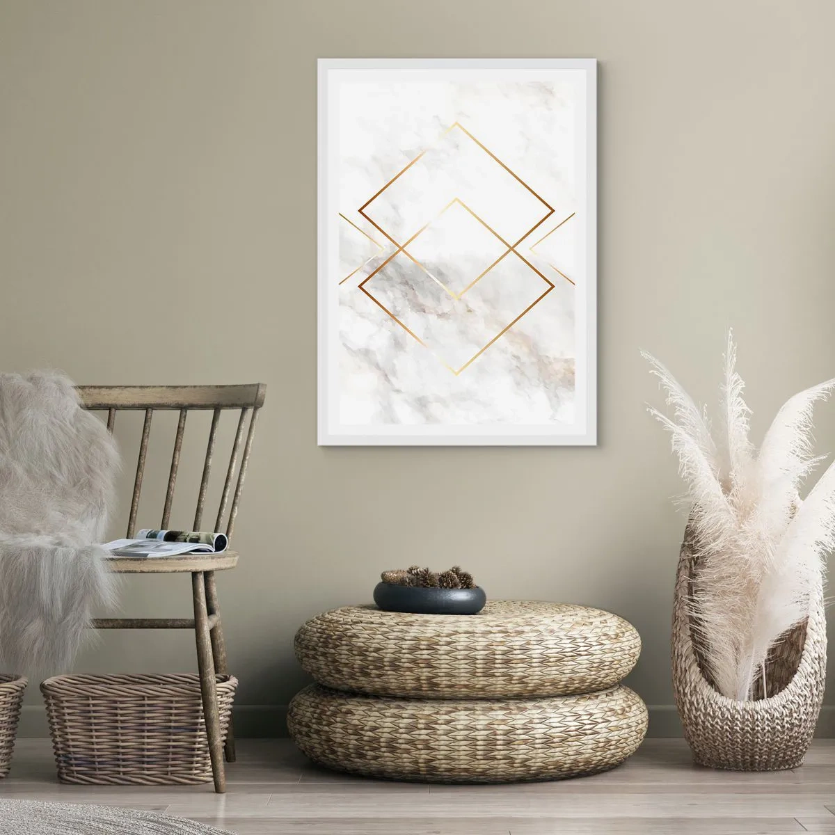 Poster in een witte lijst - Een uitzicht tot in het oneindige - 70x100 cm