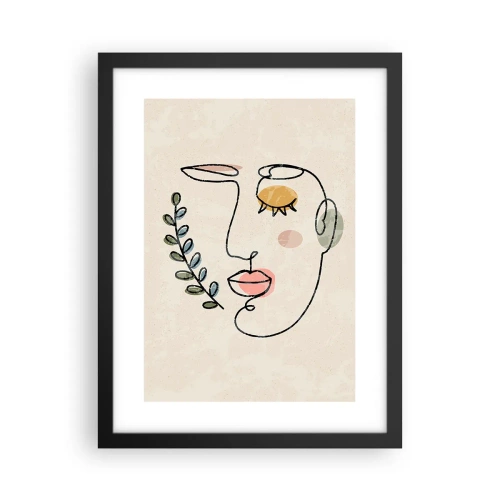 Poster in een zwarte lijst - Vrede gevonden - 30x40 cm