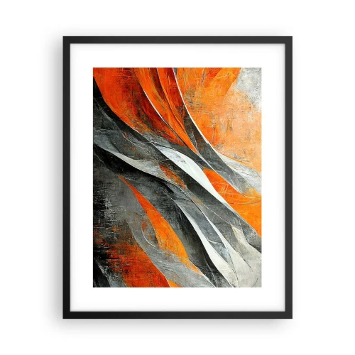 Poster in een zwarte lijst - Hitte en koude - 40x50 cm
