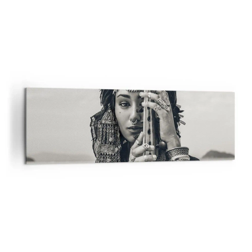 Schilderen op canvas - De muziek van het Oosten zelf - 160x50 cm
