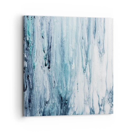 Schilderen op canvas - Blauwe ijspegels - 70x70 cm