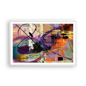 Poster in een witte lijst - Je kunt rechtdoor of rondom - 91x61 cm