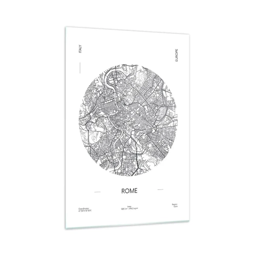 Schilderen op glas - Anatomie van Rome - 70x100 cm