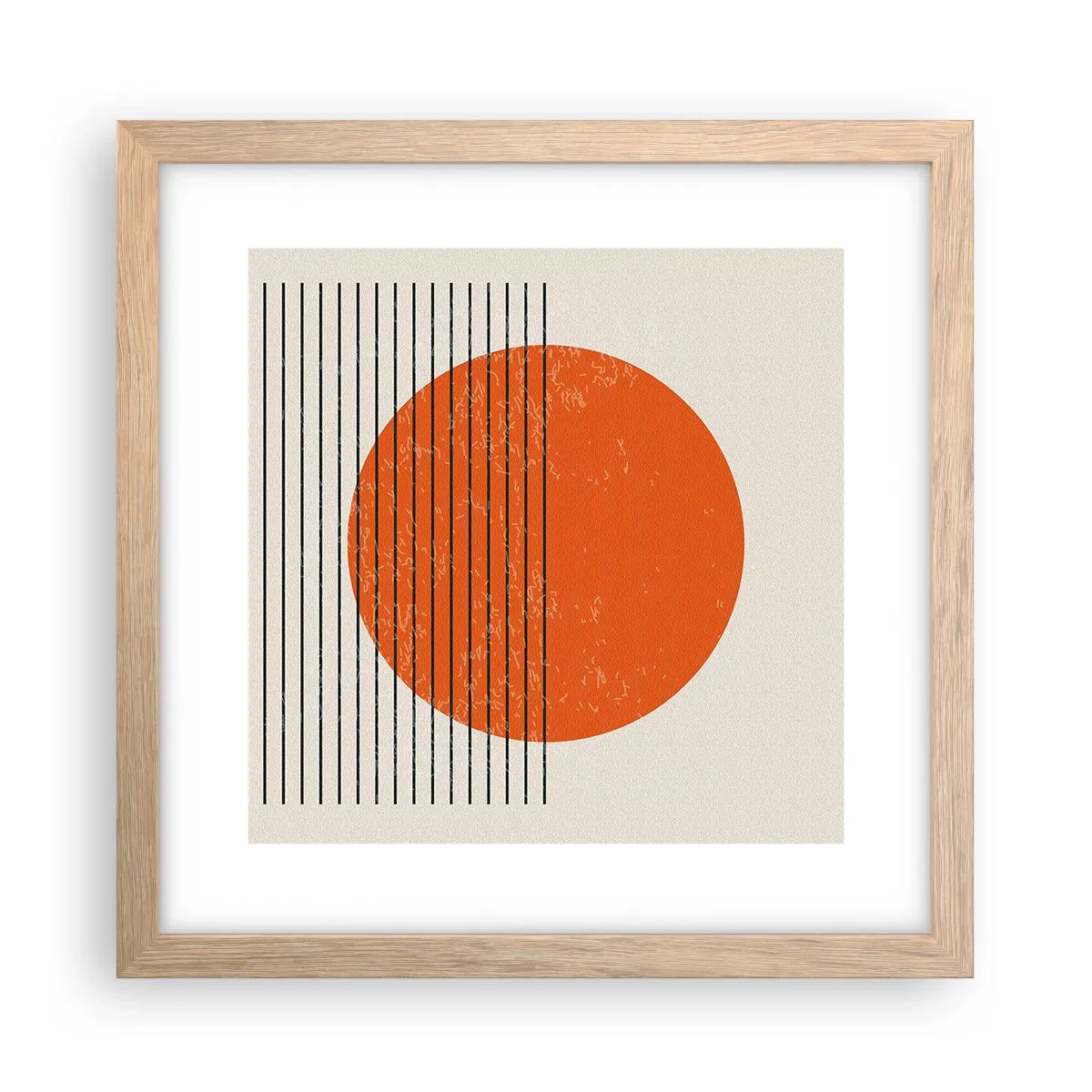 Een poster in een licht eiken lijst - Altijd de zon - 30x30 cm