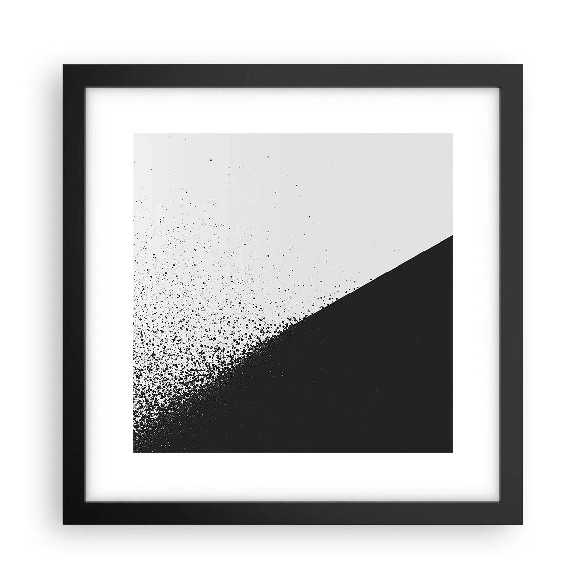 Poster in een zwarte lijst - Steeds sneller, meer en meer - 30x30 cm