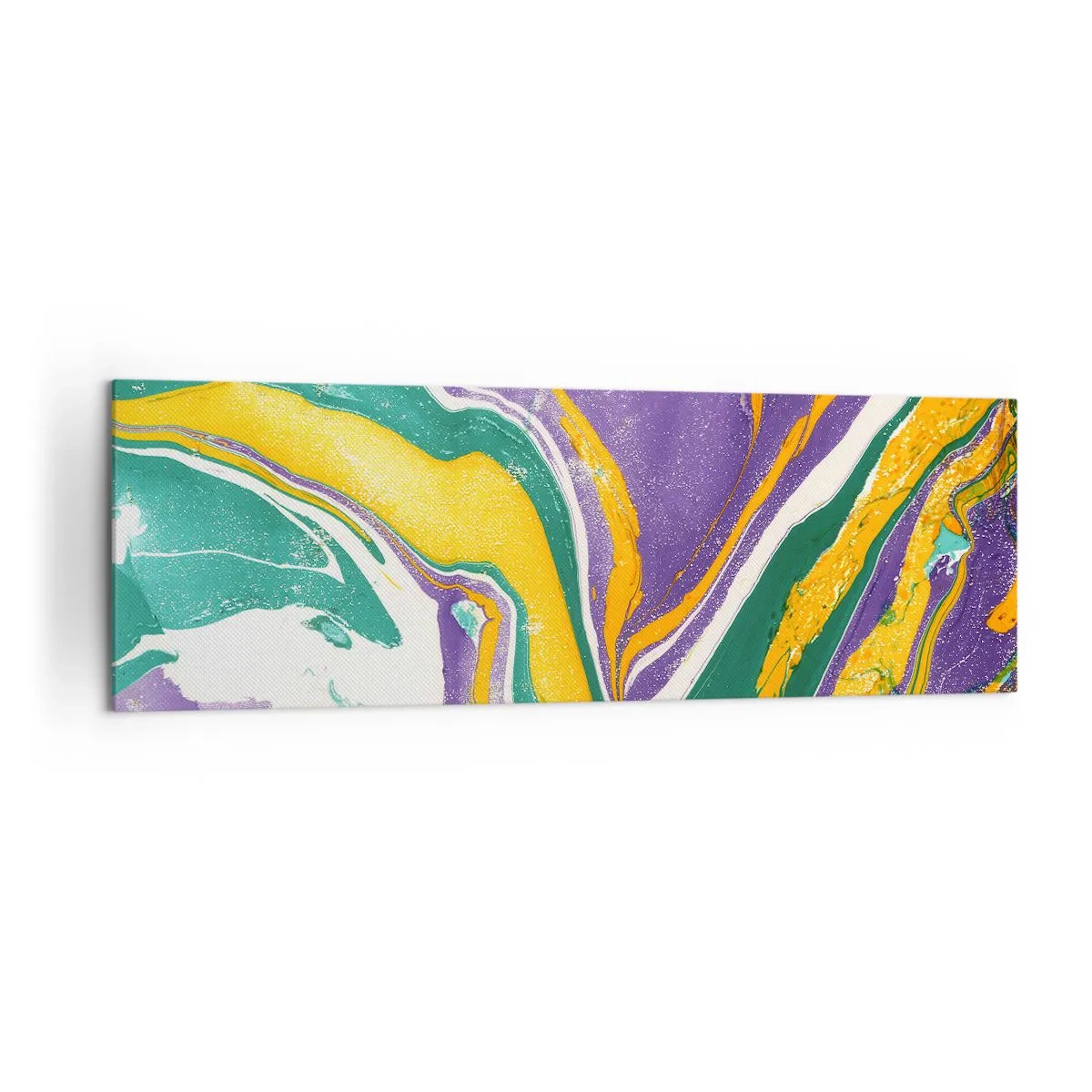 Schilderen op canvas - Kleur golven - 160x50 cm