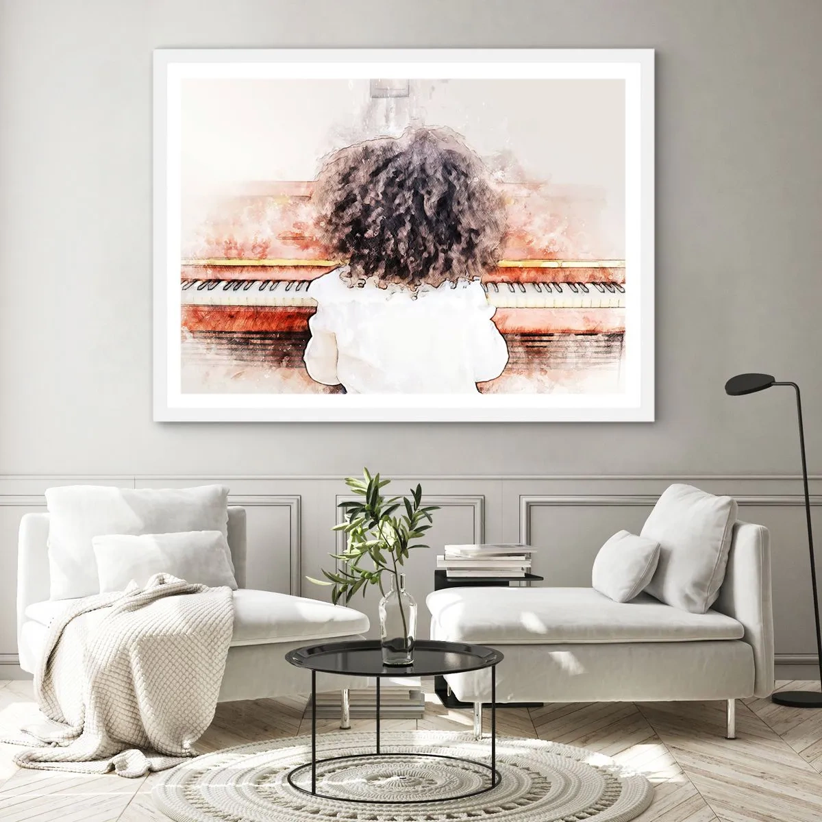 Poster in een witte lijst - In de nieuwe wereld - 91x61 cm