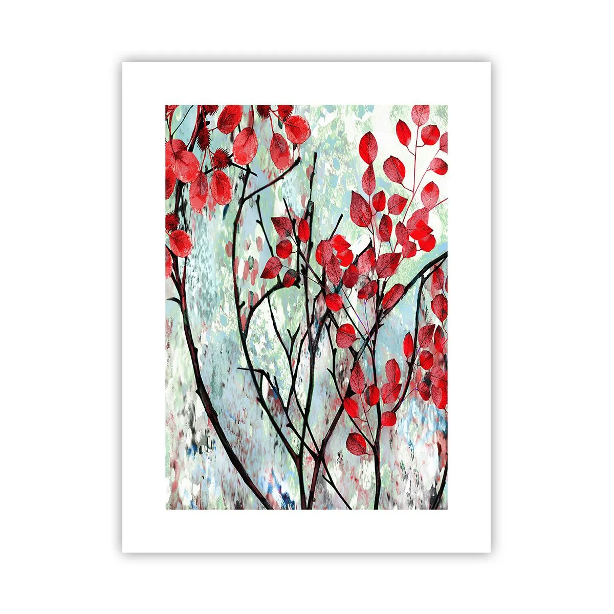 Poster - Boom in scharlaken - 30x40 cm