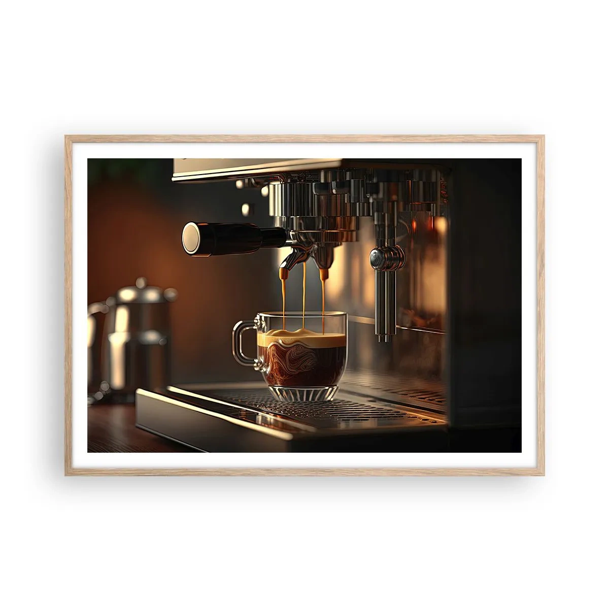 Een poster in een licht eiken lijst - Een sensuele mix - 100x70 cm