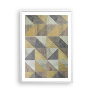 Poster in een witte lijst - Op de hoek van de driehoek - 50x70 cm