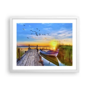 Poster in een witte lijst - Ik zie je morgen - 50x40 cm