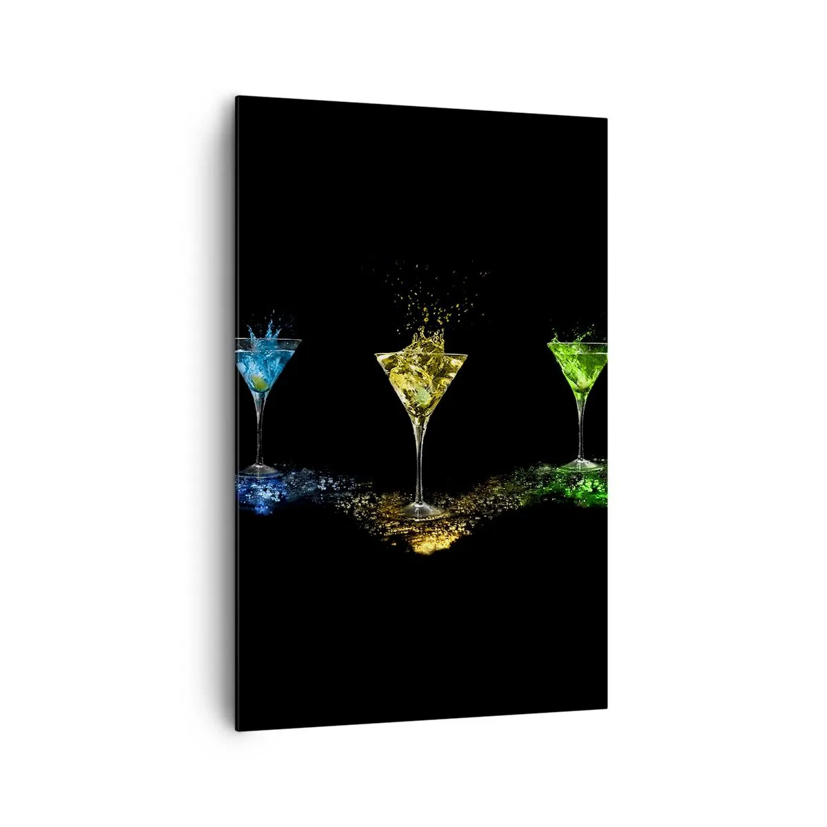 Schilderen op canvas - Kleuren van vreugde in kristalglas - 80x120 cm