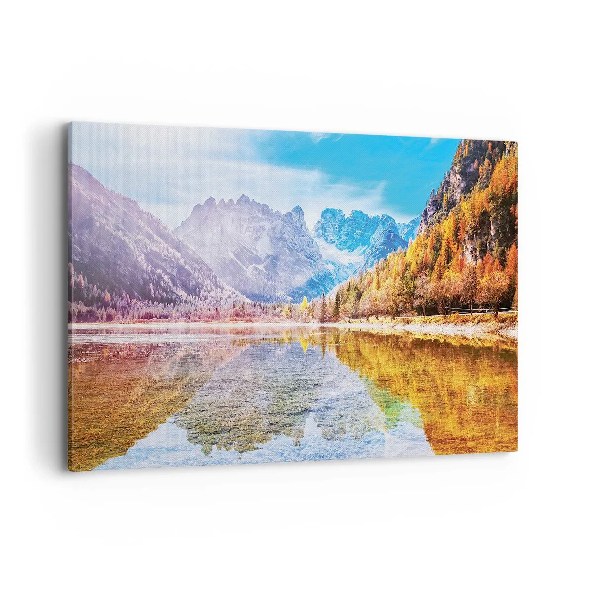 Schilderen op canvas - En het is al herfst in de bergen - 100x70 cm