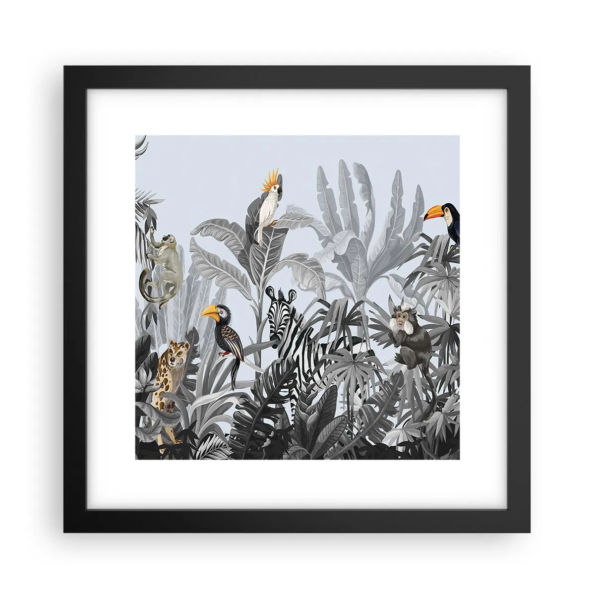 Poster in een zwarte lijst - Afrikaans sprookje - 30x30 cm