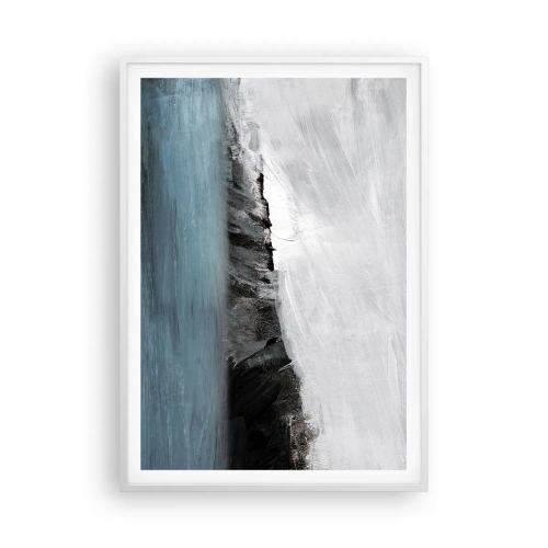 Poster in een witte lijst - Water – aarde: botsing der elementen - 70x100 cm