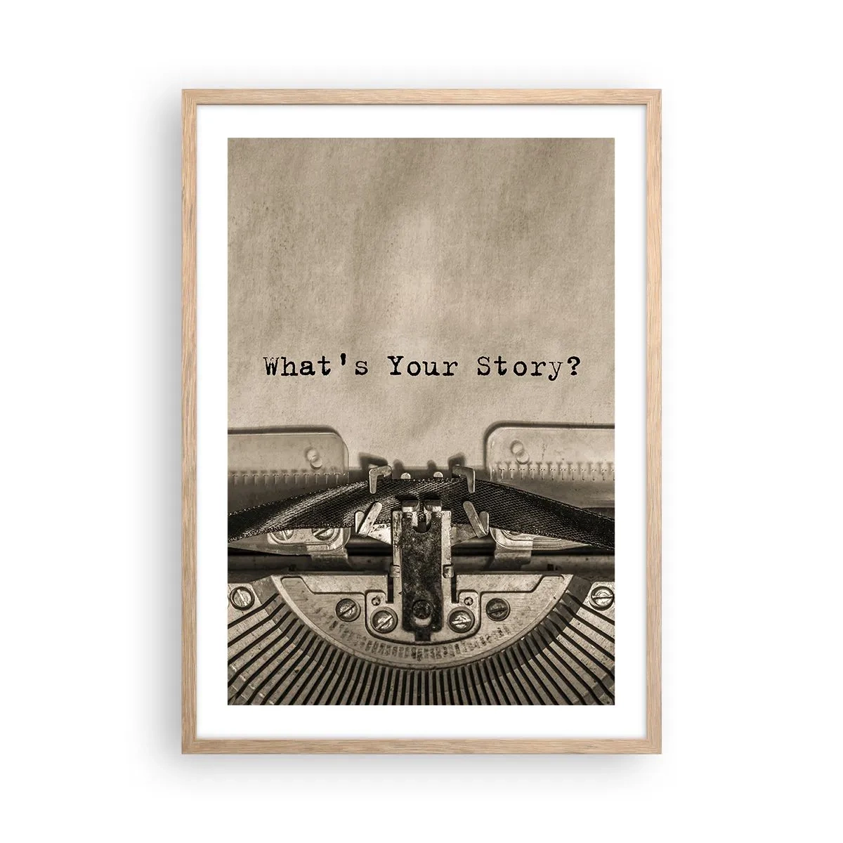 Een poster in een licht eiken lijst - Vertel het mee - 50x70 cm