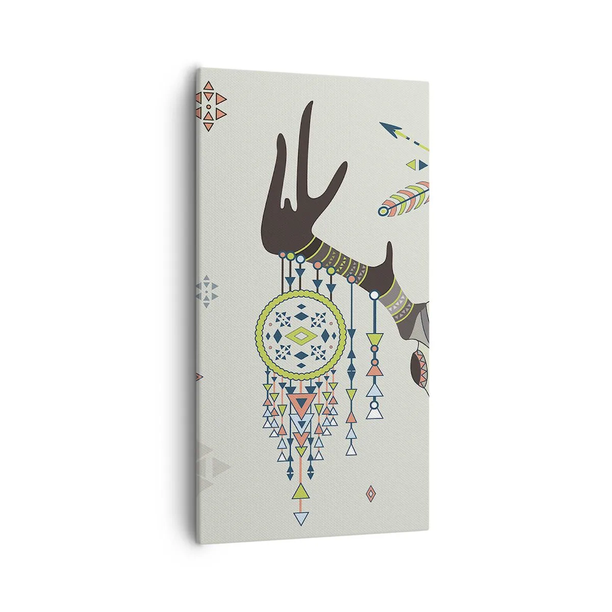 Schilderen op canvas - Trofee van Indiase jager - 55x100 cm