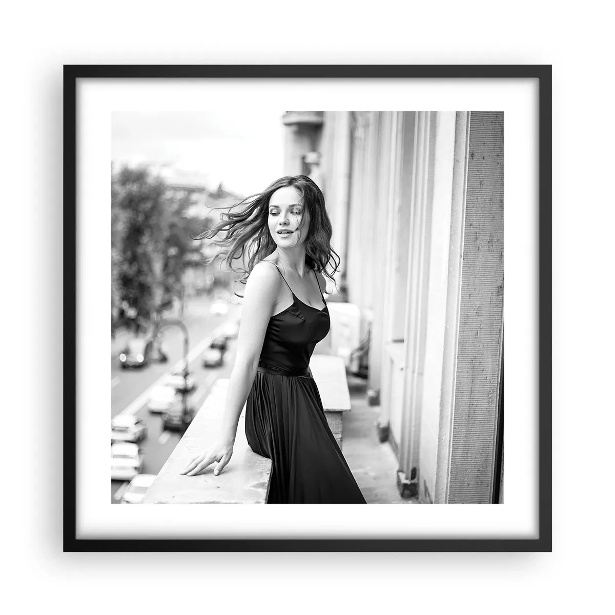 Poster in een zwarte lijst - Zeker een Parijzenaar - 50x50 cm