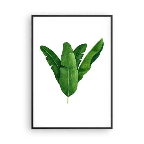 Poster in een zwarte lijst - Groene symmetrie - 70x100 cm