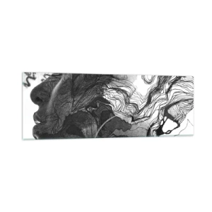 Schilderen op glas - Verstrikt in dromen - 90x30 cm