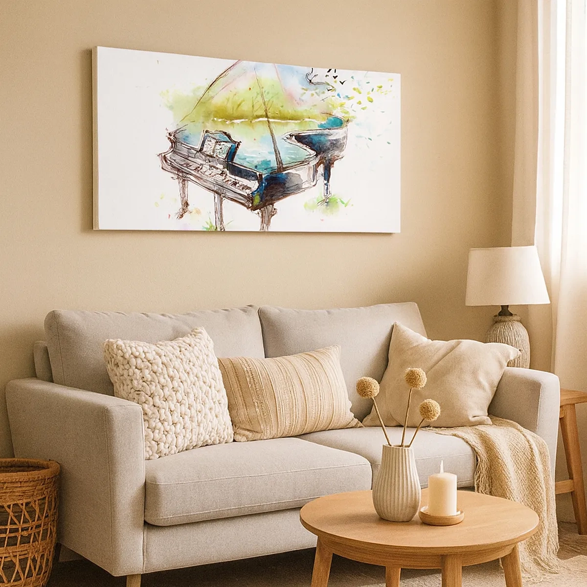 Schilderen op canvas - Betoverd in muziek - 30x30 cm