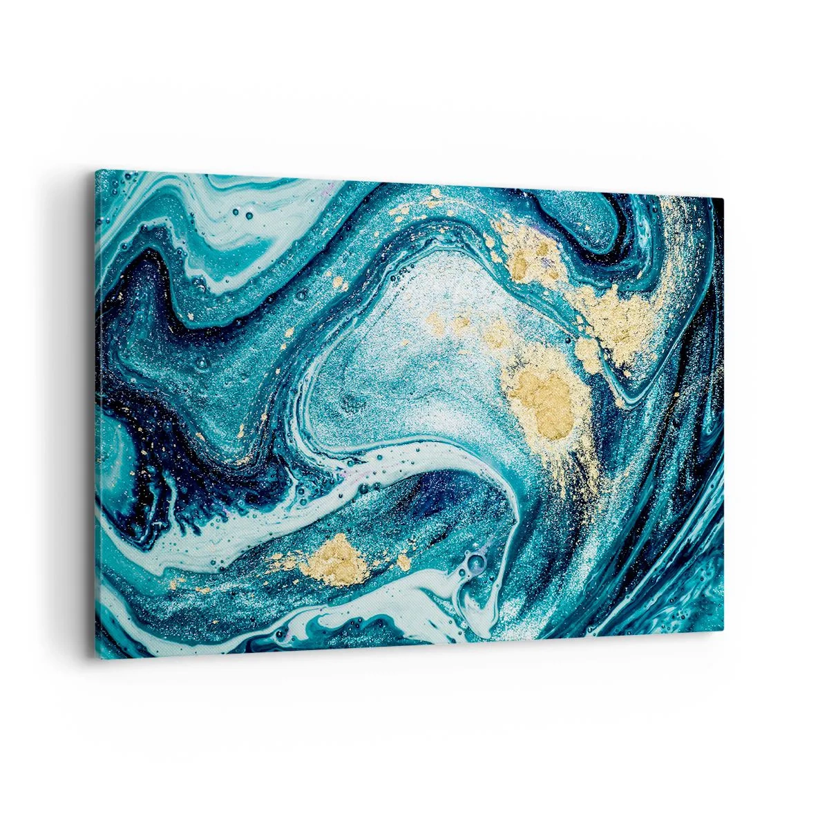 Schilderen op canvas - Blauwe draaikolk - 100x70 cm