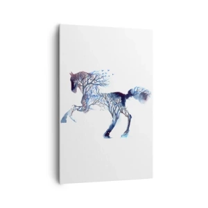 Schilderen op canvas - En alsof het bos was verplaatst - 80x120 cm