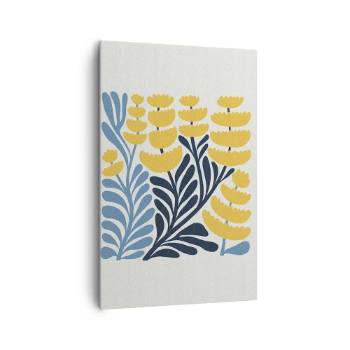 Schilderen op canvas - Zonnig bloembed - 80x120 cm