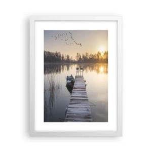 Poster in een witte lijst - Ik ben zo terug - 30x40 cm