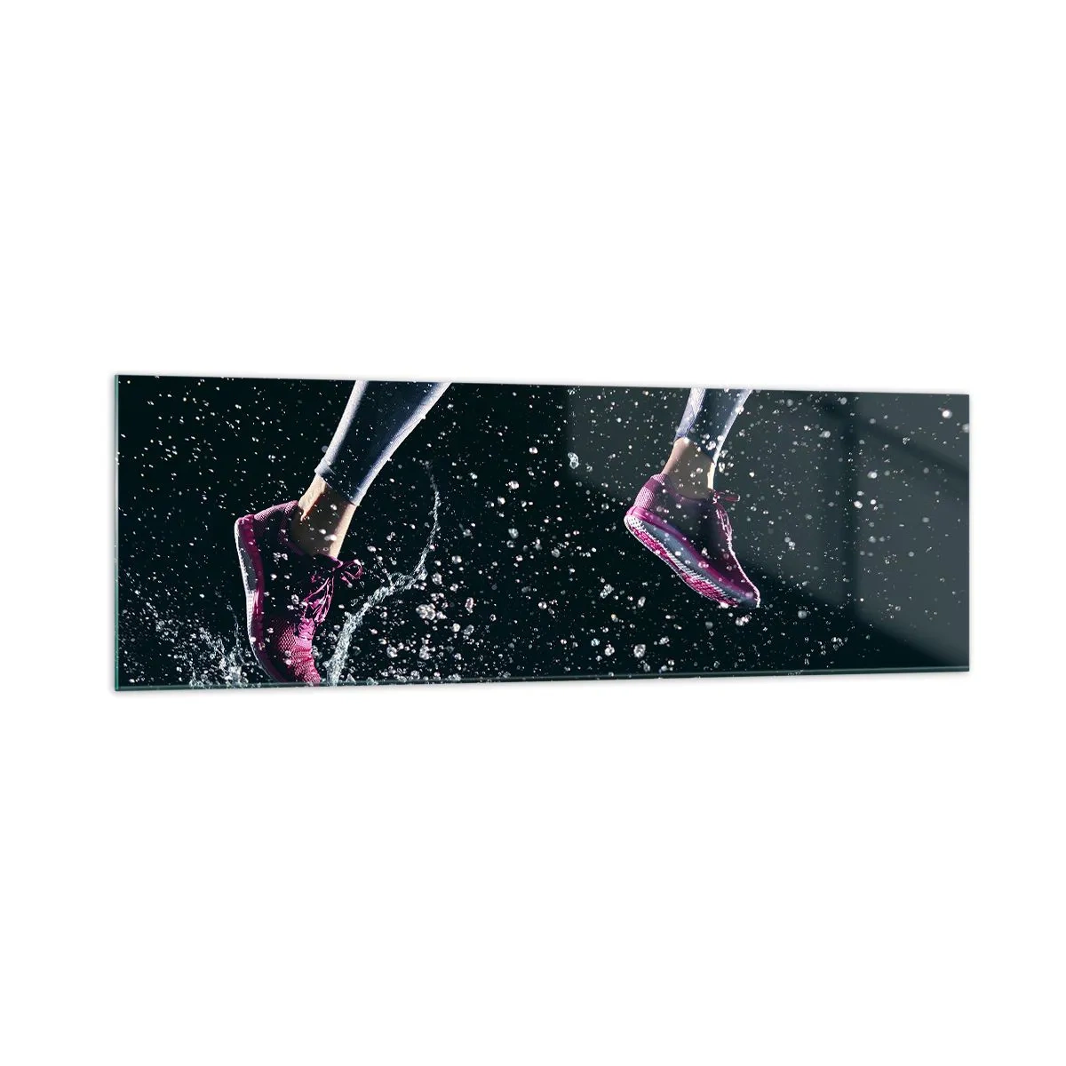 Schilderen op glas - Hoeveel kracht in de benen - 160x50 cm