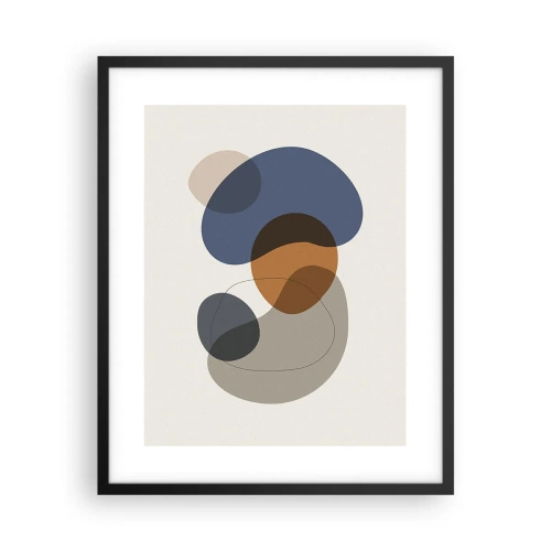 Poster in een zwarte lijst - Kleur druppels - 40x50 cm