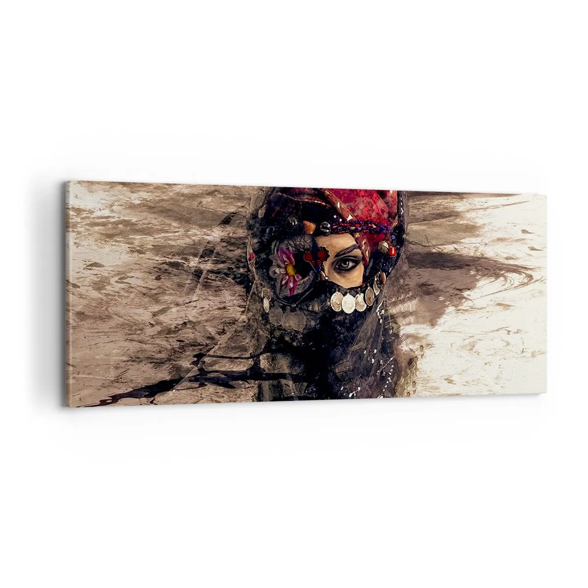 Schilderen op canvas - Op zijn zachtst gezegd verontrustend - 100x40 cm