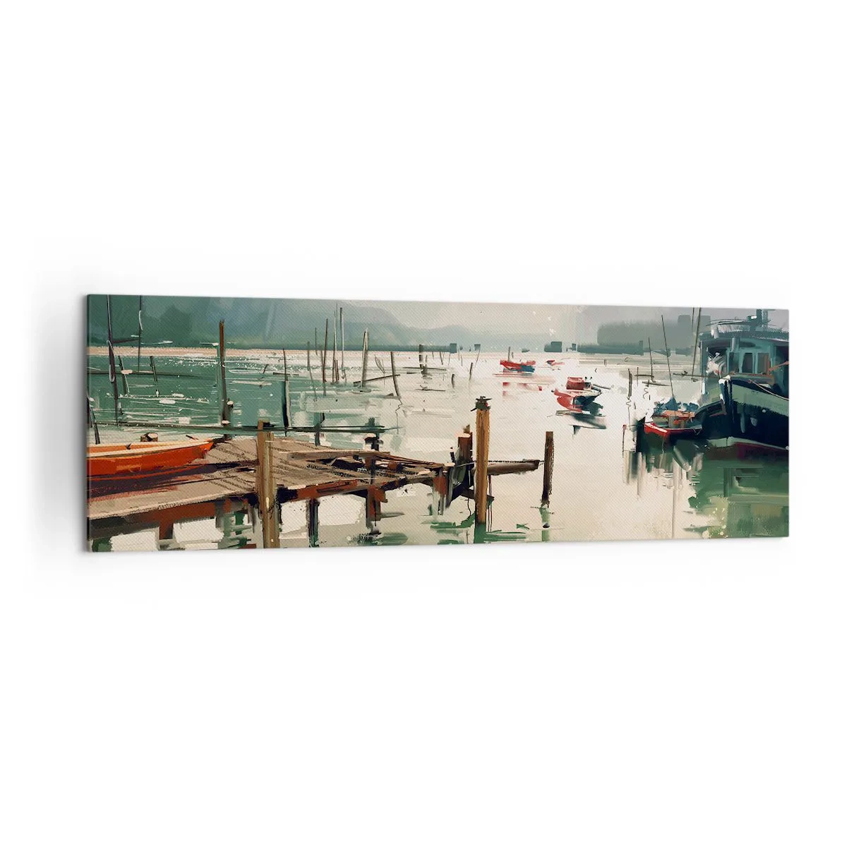 Schilderen op canvas - Gedrenkt in een gesmolten maan - 160x50 cm