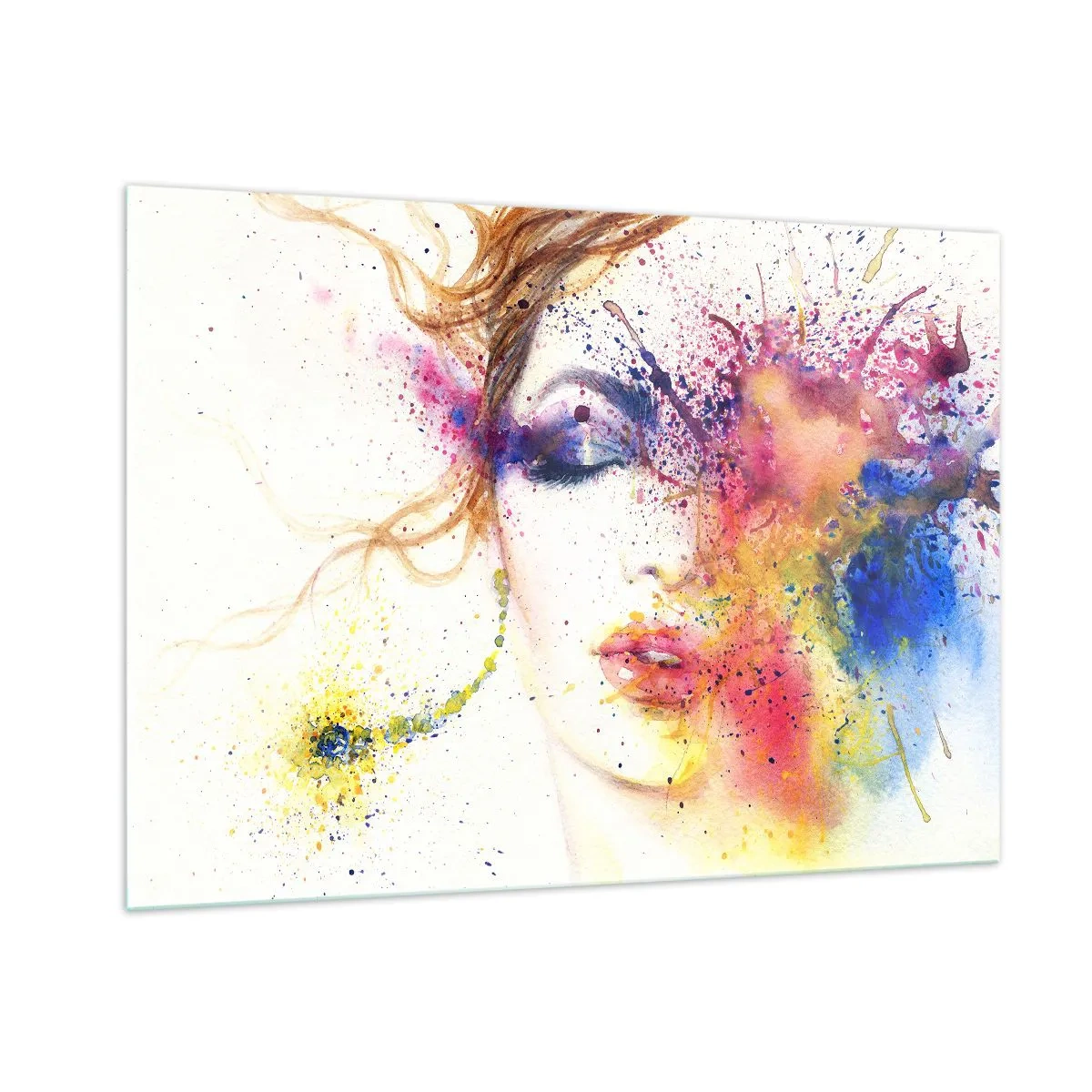 Schilderen op glas - Regenboogduizeligheid - 100x70 cm