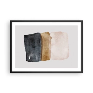 Poster in een zwarte lijst - De samenstelling van de kleuren van de aarde - 70x50 cm