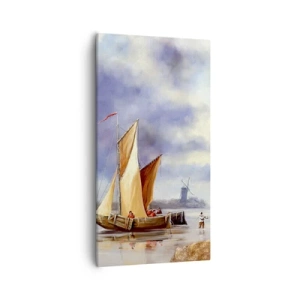 Schilderen op canvas - De terugkeer van zeelieden - 55x100 cm