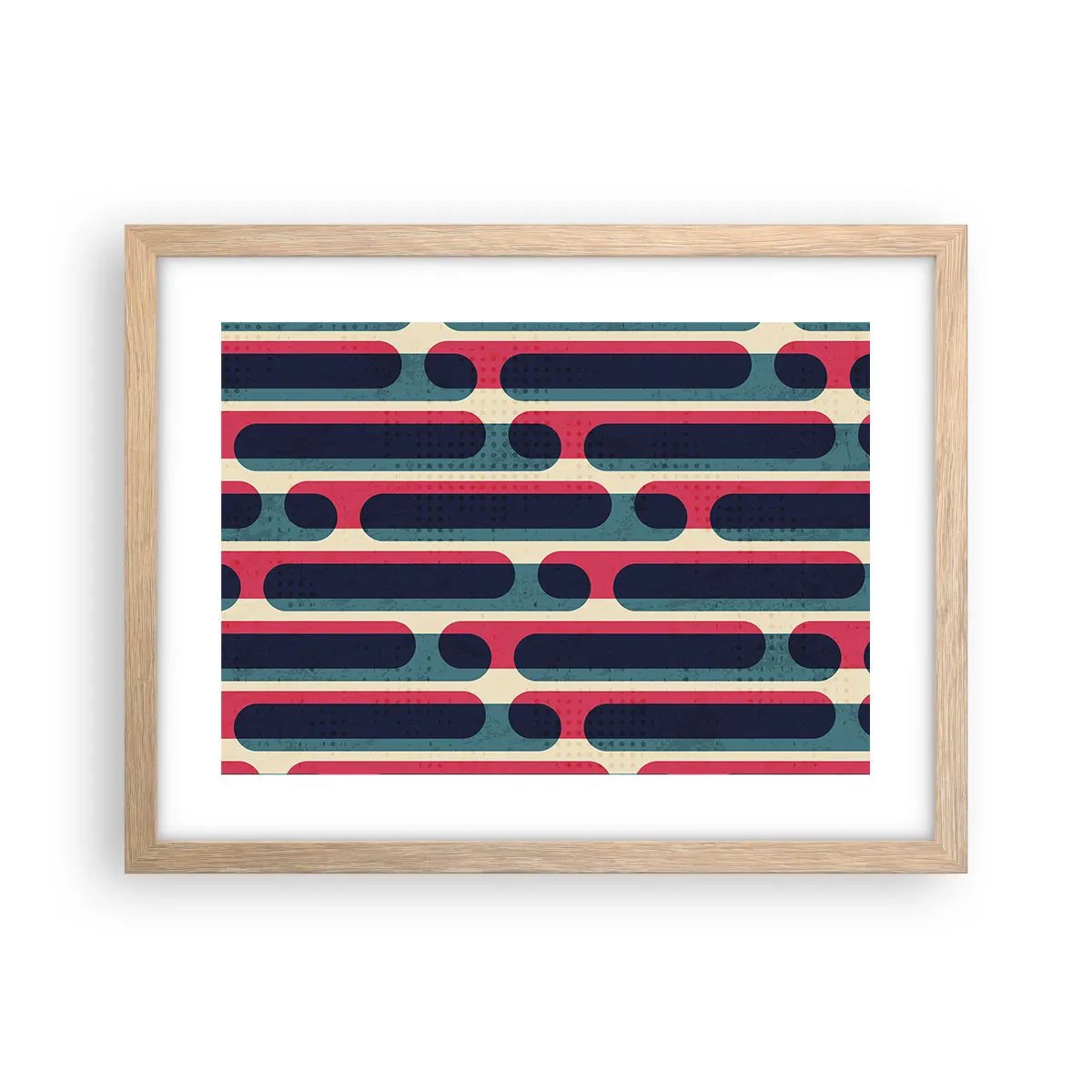 Een poster in een licht eiken lijst - In de diepte en vooruit - 40x30 cm