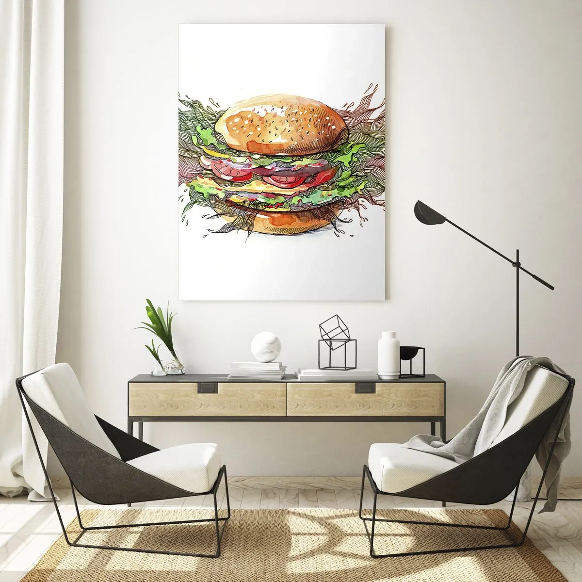 Schilderen op glas - Hete verleiding - 50x70 cm