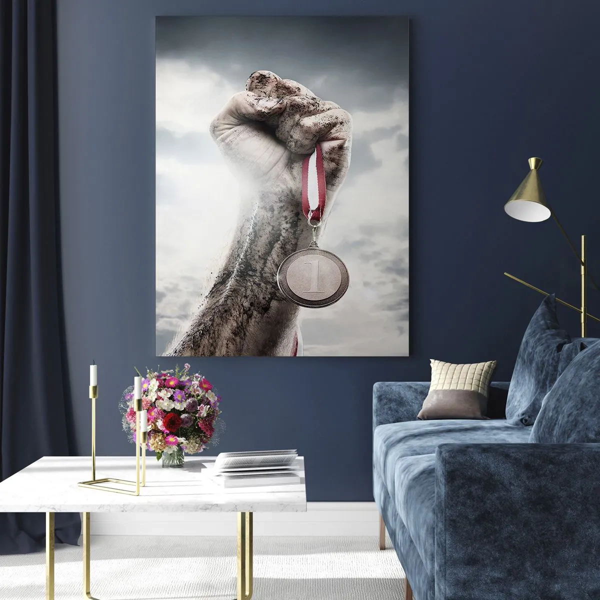 Schilderen op glas - Per aspera ad astra - 50x70 cm