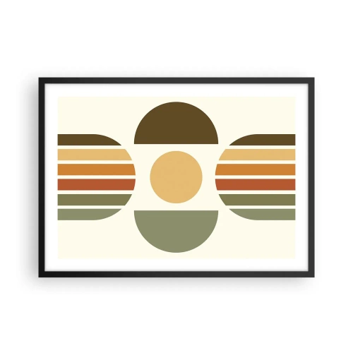 Poster in een zwarte lijst - In aardetinten - 70x50 cm