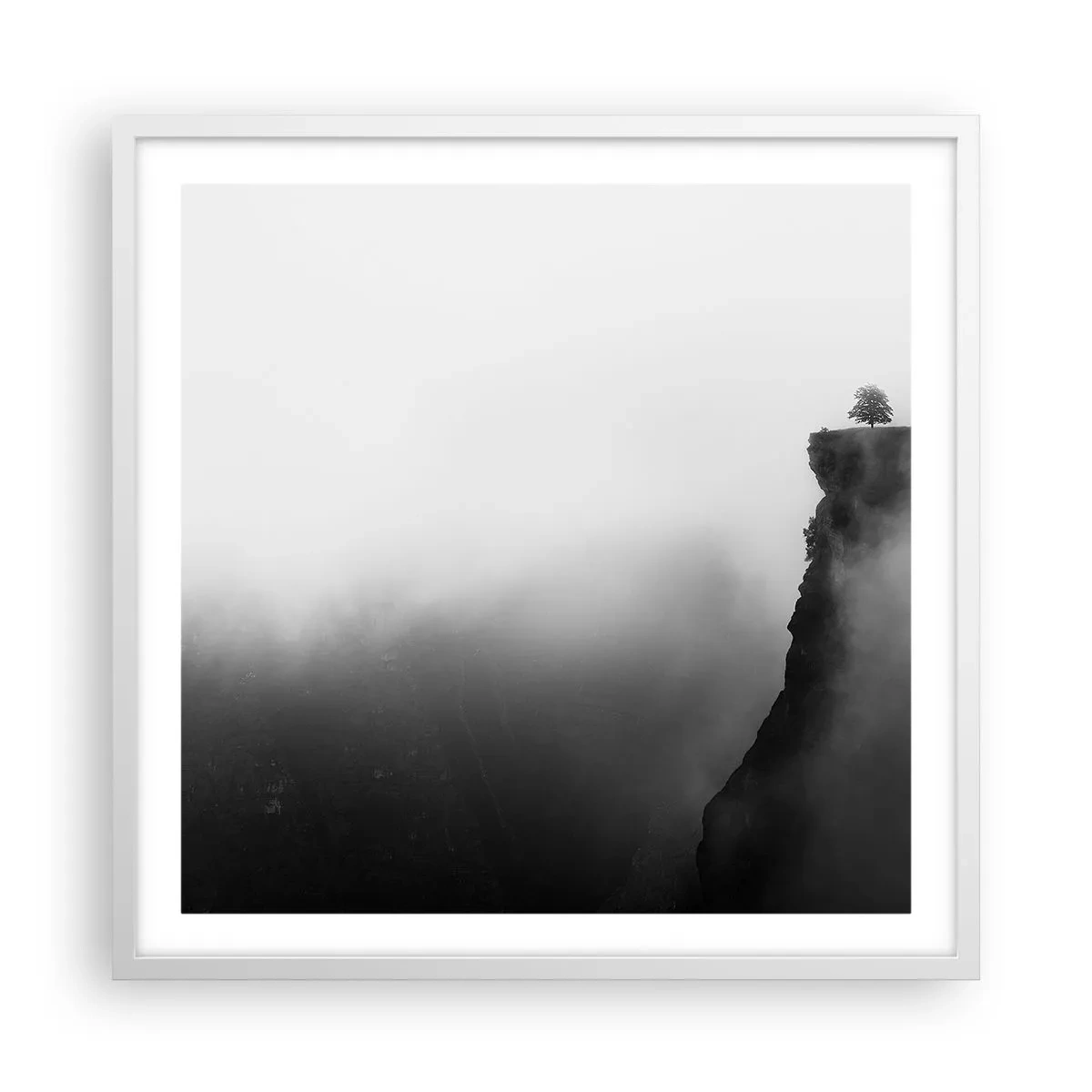 Poster in een witte lijst - Aan de rand van de wereld - 60x60 cm