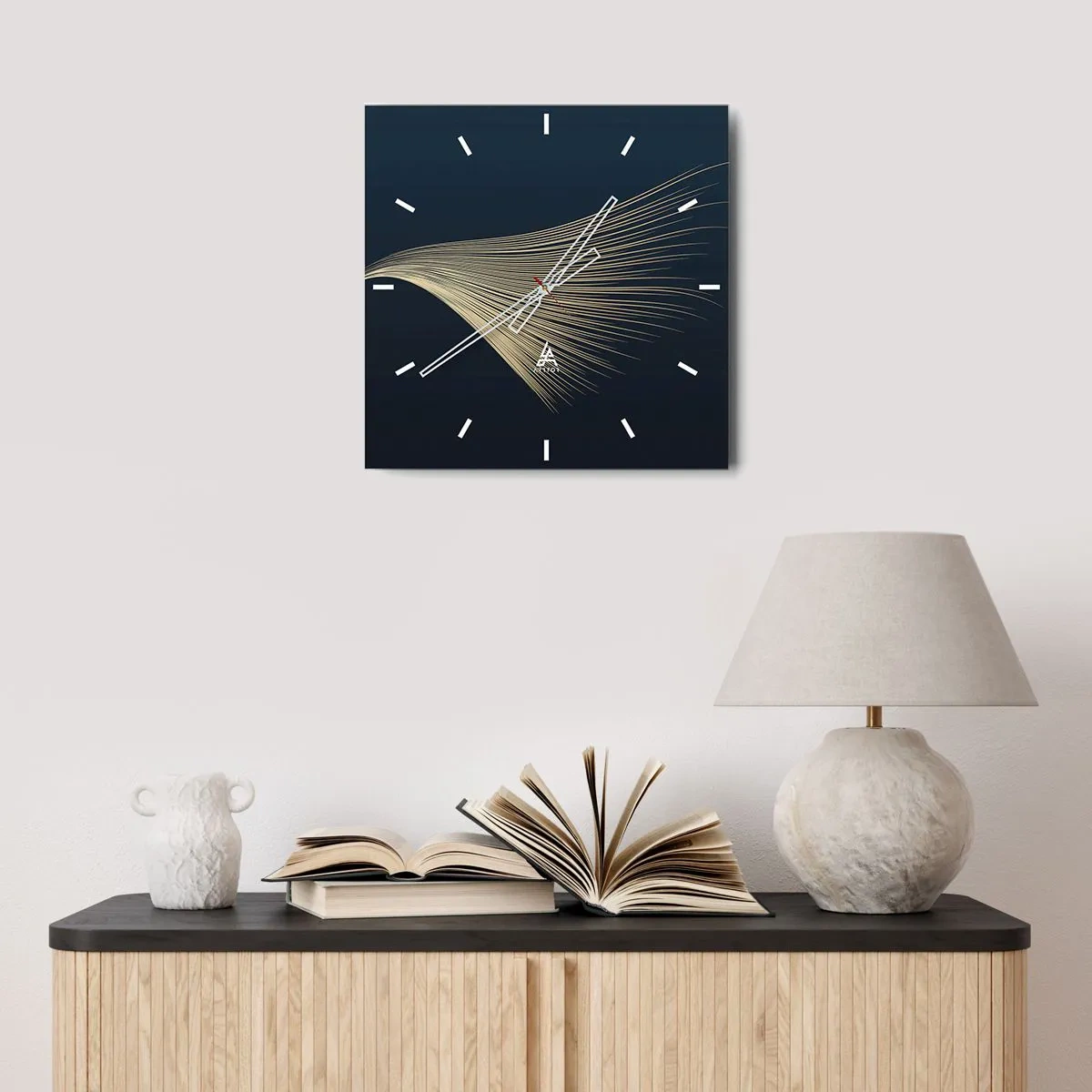 Wandklok - Klok - Als het haar van een engel - 30x30 cm
