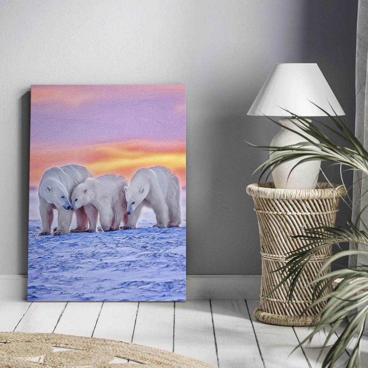 Schilderen op canvas - Familie warmte is genoeg - 70x100 cm