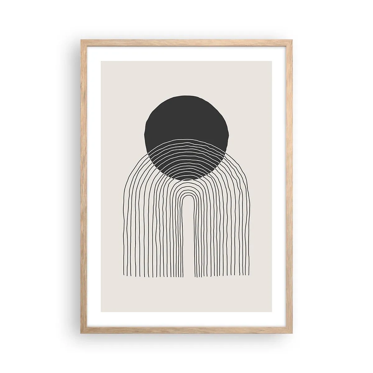 Een poster in een licht eiken lijst - Bibberen en vertrouwen - 50x70 cm