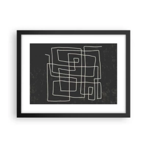 Poster in een zwarte lijst - Niet zo eenvoudig - 40x30 cm