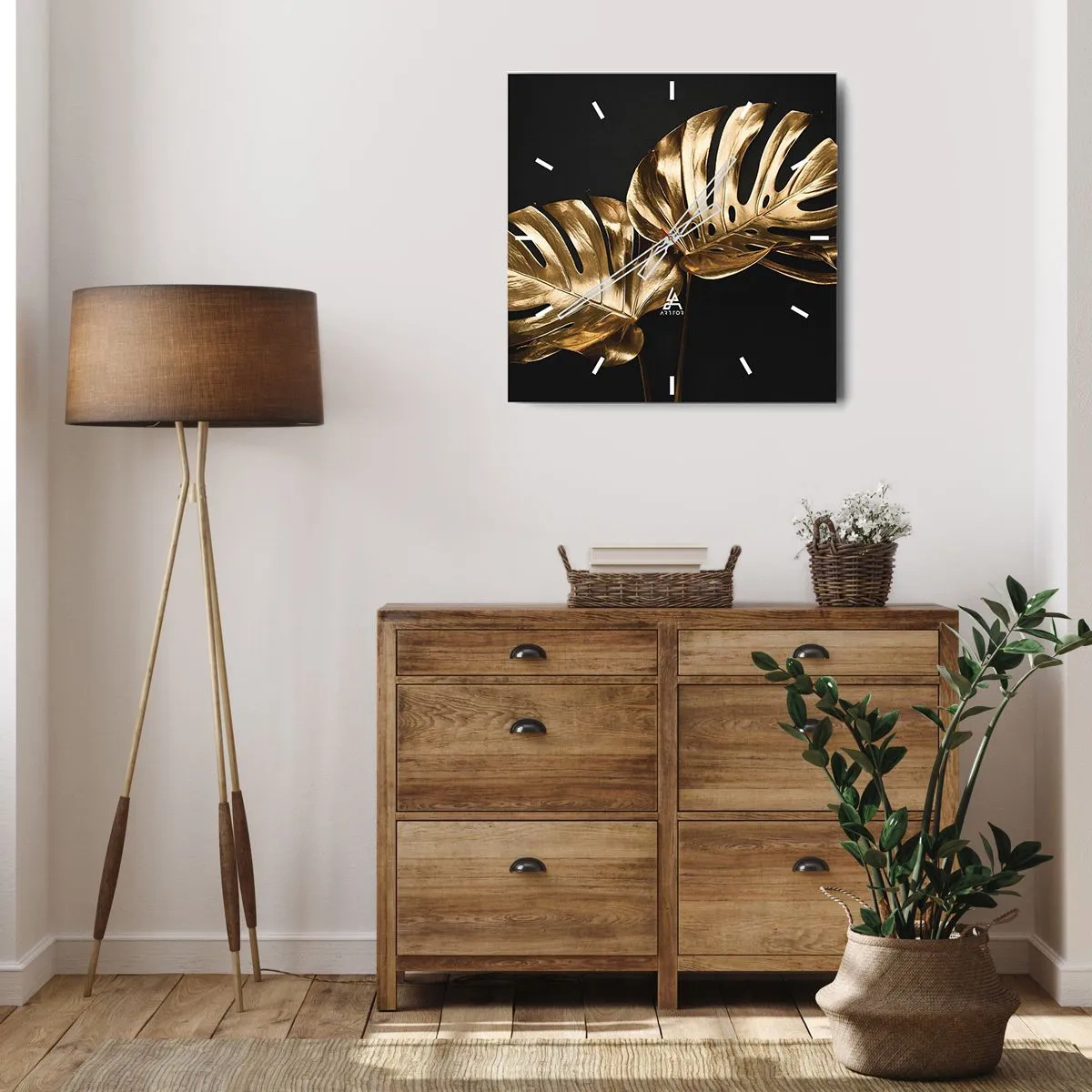 Wandklok - Klok - De schatten van de natuur - 40x40 cm