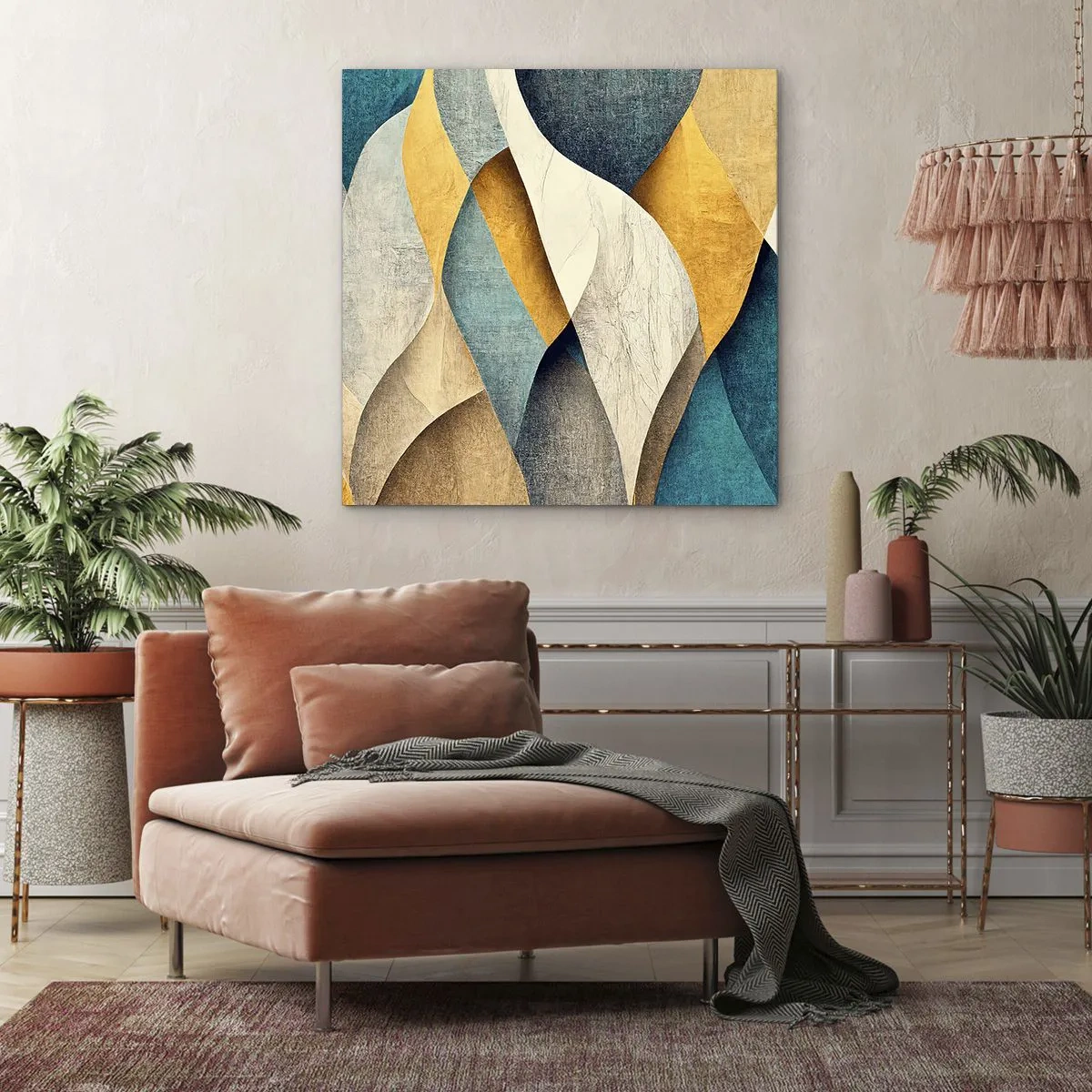 Schilderen op canvas - Ritme en beweging - 40x40 cm