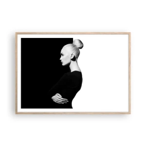 Een poster in een licht eiken lijst - Gewoon een vrouw - 100x70 cm