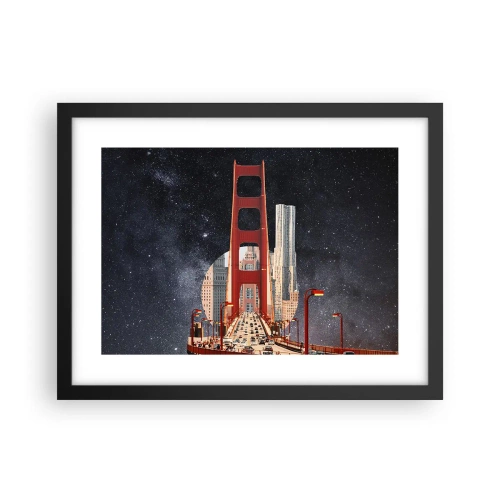 Poster in een zwarte lijst - Altijd in het centrum - 40x30 cm