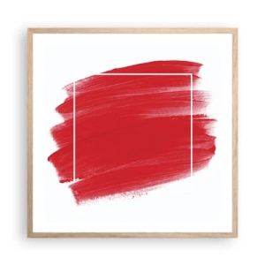 Een poster in een licht eiken lijst - Uit het frame - 60x60 cm